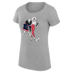 NHL Heather Gray Washington Capitals G-III 4Her by Carl Banks Women's Super-Slim Fit Lightweight Hockey Girls T-Shirt