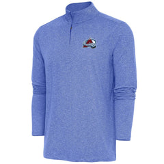 NHL Heather Royal Colorado Avalanche Antigua Hunk Quarter-Zip Pullover Top