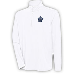 NHL White Toronto Maple Leafs Antigua Hunk Quarter-Zip Pullover Top