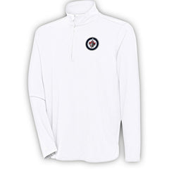 NHL White Winnipeg Jets Antigua Hunk Quarter-Zip Pullover Top