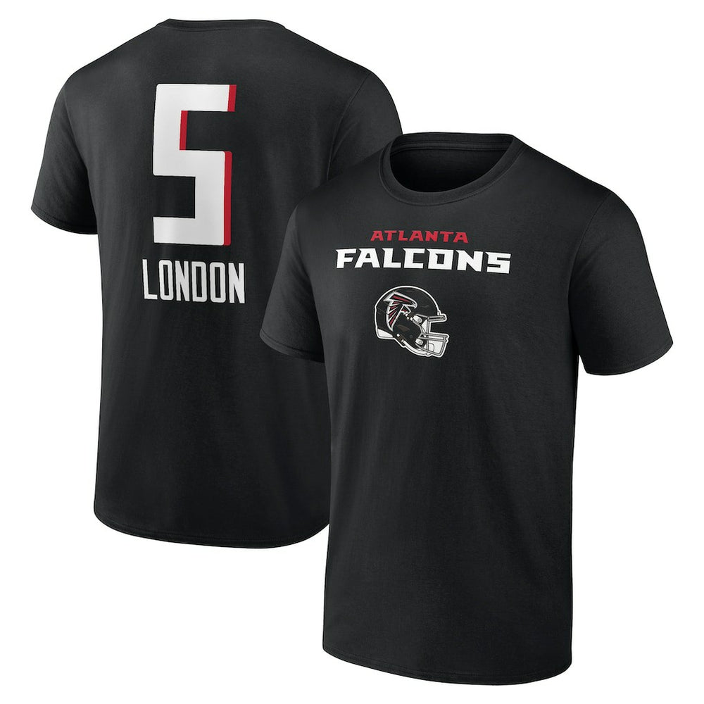 Drake London Team Wordmark Player Name & Number T-Shirt - Atlanta Falcons