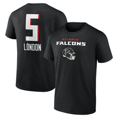 Drake London Team Wordmark Player Name & Number T-Shirt - Atlanta Falcons