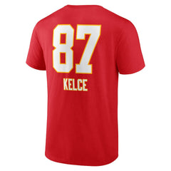 Travis Kelce Team Wordmark Player Name & Number T-Shirt - Kansas City Chiefs