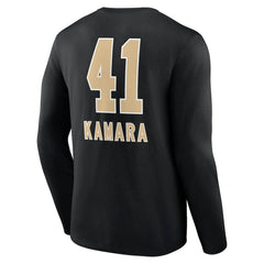 Alvin Kamara Team Wordmark Player Name & Number Long Sleeve T-Shirt - New Orleans Saints