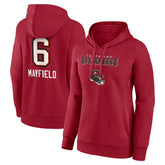 Baker Mayfield Women’s Team Wordmark Player Name & Number Pullover Hoodie - Tampa Bay Buccaneers