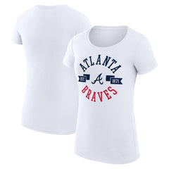 MLB Atlanta Braves G-III 4Her by Carl Banks Women's Super-Slim Fit Lightweight City Graphic T-Shirt