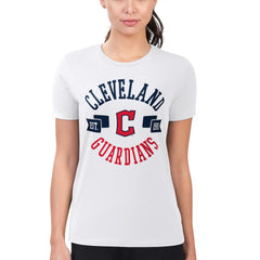 MLB Cleveland Guardians G-III 4Her by Carl Banks Women's Super-Slim Fit Lightweight City Graphic T-Shirt