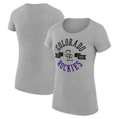MLB Colorado Rockies G-III 4Her by Carl Banks Women's Super-Slim Fit Lightweight City Graphic T-Shirt