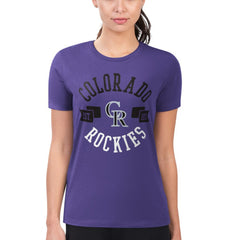 MLB Colorado Rockies G-III 4Her by Carl Banks Women's Super-Slim Fit Lightweight City Graphic T-Shirt