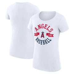 MLB Los Angeles Angels G-III 4Her by Carl Banks Women's Super-Slim Fit Lightweight City Graphic T-Shirt