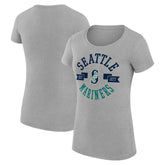 MLB Seattle Mariners G-III 4Her by Carl Banks Women's Super-Slim Fit Lightweight City Graphic T-Shirt