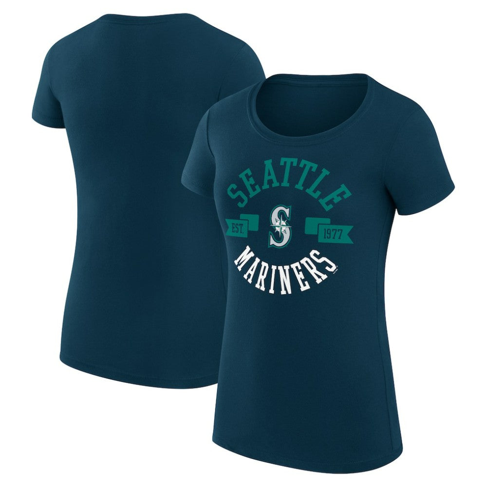 MLB Seattle Mariners G-III 4Her by Carl Banks Women's Super-Slim Fit Lightweight City Graphic T-Shirt