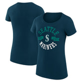 MLB Seattle Mariners G-III 4Her by Carl Banks Women's Super-Slim Fit Lightweight City Graphic T-Shirt