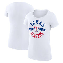 MLB Texas Rangers G-III 4Her by Carl Banks Women's Super-Slim Fit Lightweight City Graphic T-Shirt