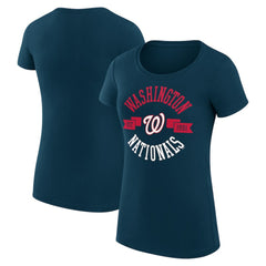 MLB Washington Nationals G-III 4Her by Carl Banks Women's Super-Slim Fit Lightweight City Graphic T-Shirt
