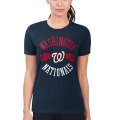 MLB Washington Nationals G-III 4Her by Carl Banks Women's Super-Slim Fit Lightweight City Graphic T-Shirt