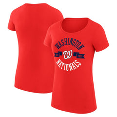 MLB Washington Nationals G-III 4Her by Carl Banks Women's Super-Slim Fit Lightweight City Graphic T-Shirt