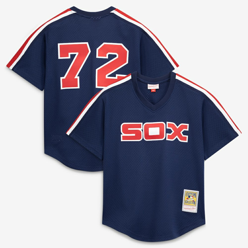 MLB Carlton Fisk Chicago White Sox Mitchell & Ness Authentic Batting Practice Jersey