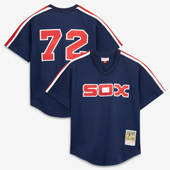 MLB Carlton Fisk Chicago White Sox Mitchell & Ness Authentic Batting Practice Jersey