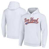 NHL White New York Islanders Starter Tailsweep Fleece Tri-Blend Pullover Hoodie