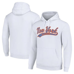 NHL White New York Islanders Starter Tailsweep Fleece Tri-Blend Pullover Hoodie