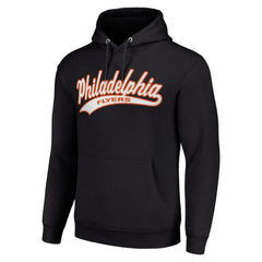 NHL Black Philadelphia Flyers Starter Tailsweep Fleece Tri-Blend Pullover Hoodie