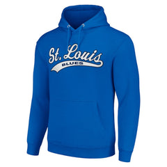 NHL Blue St. Louis Blues Starter Tailsweep Fleece Tri-Blend Pullover Hoodie