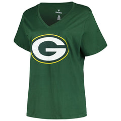 Jordan Love Women's Plus Size Name & Number V-Neck T-Shirt - Green Bay Packers