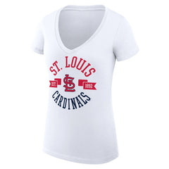 MLB St. Louis Cardinals G-III 4Her by Carl Banks Women's Super-Slim Fit Lightweight City Graphic V-Neck T-Shirt