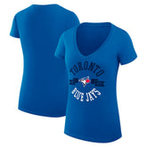 MLB Toronto Blue Jays G-III 4Her by Carl Banks Women's Super-Slim Fit Lightweight City Graphic V-Neck T-Shirt