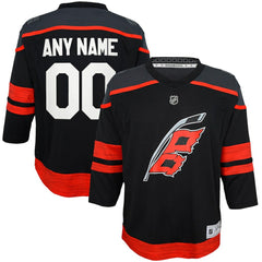 NHL Black Carolina Hurricanes Youth Home Replica Custom Jersey