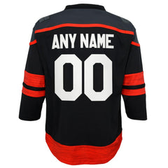 NHL Black Carolina Hurricanes Youth Home Replica Custom Jersey
