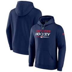 NHL Navy New York Rangers Fanatics Alternate Wordmark Fleece Pullover Hoodie
