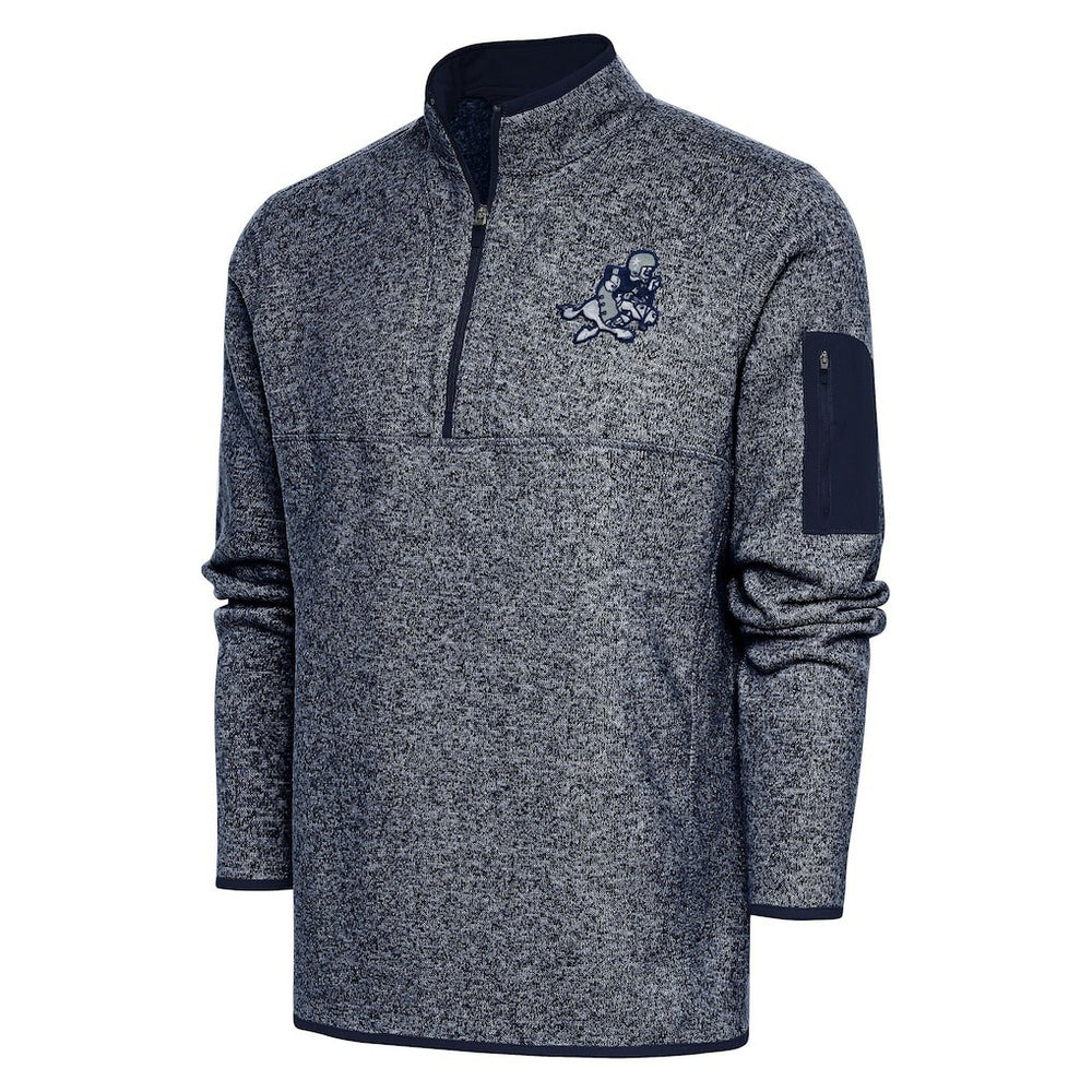 Adult Throwback Logo Fortune Quarter-Zip Pullover Jacket - Dallas Cowboys