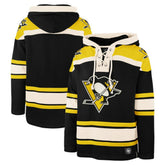 NHL Black Pittsburgh Penguins '47 Big & Tall Superior Lacer Pullover Hoodie
