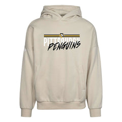 NHL Cream Pittsburgh Penguins Levelwear Contact Pullover Hoodie