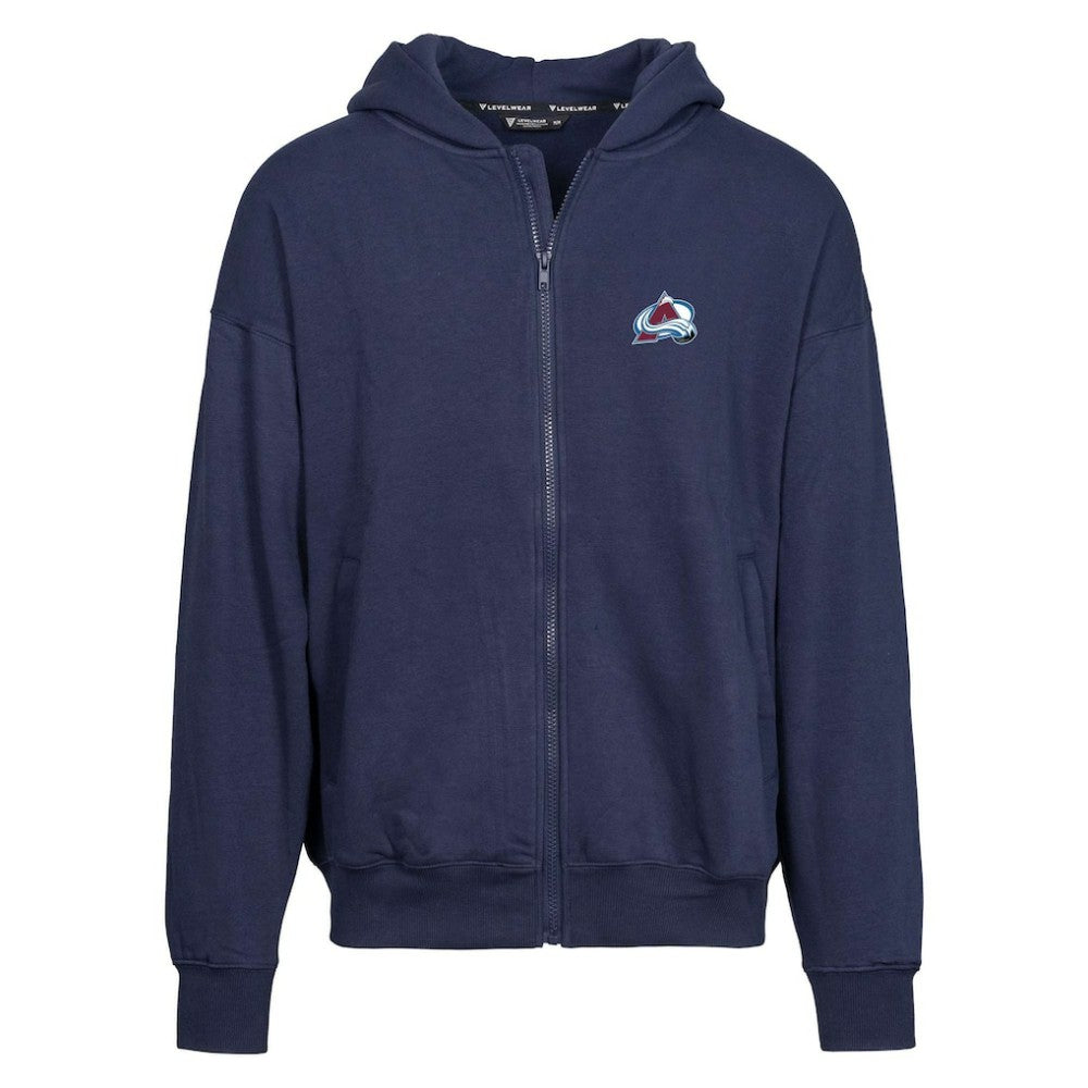 NHL Navy Colorado Avalanche Levelwear Uphill Insignia Full-Zip Hoodie