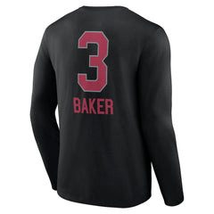 Budda Baker Team Wordmark Player Name & Number Long Sleeve T-Shirt - Arizona Cardinals