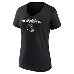 Zay Flowers Women's Team Wordmark Player Name & Number V-Neck T-Shirt - Baltimore Ravens