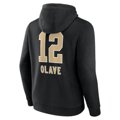 Chris Olave Team Wordmark Player Name & Number Pullover Hoodie - New Orleans Saints