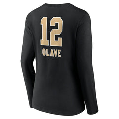Chris Olave Women's Team Wordmark Player Name & Number Long Sleeve V-Neck T-Shirt - New Orleans Saints