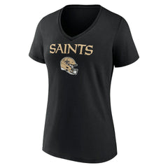 Chris Olave Women's Team Wordmark Player Name & Number V-Neck T-Shirt - New Orleans Saints