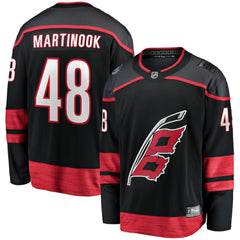 NHL Black Jordan Martinook Carolina Hurricanes Fanatics Home Breakaway Jersey