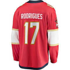 NHL Red Evan Rodrigues Florida Panthers Fanatics Home Breakaway Jersey
