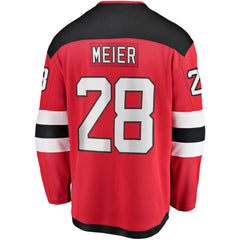 NHL Red Timo Meier New Jersey Devils Fanatics Home Breakaway Jersey