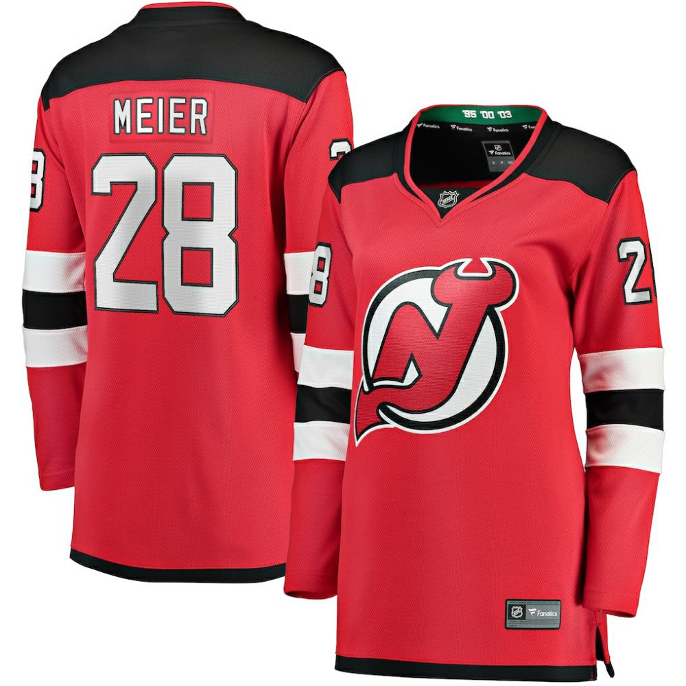 NHL Red Timo Meier New Jersey Devils Fanatics Women's Home Breakaway Player Jersey