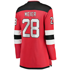 NHL Red Timo Meier New Jersey Devils Fanatics Women's Home Breakaway Player Jersey