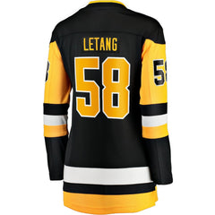 NHL Black Kris Letang Pittsburgh Penguins Fanatics Women's Home Breakaway Player Jersey