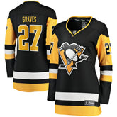 NHL Black Ryan Graves Pittsburgh Penguins Fanatics Women's Home Breakaway Player Jersey
