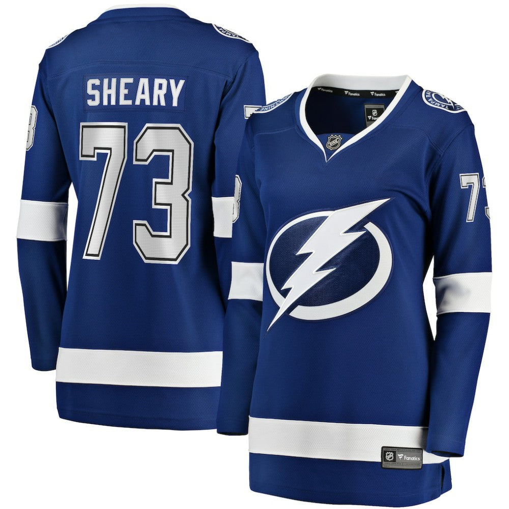 NHL Blue Conor Sheary Tampa Bay Lightning Fanatics Women's Home Breakaway Player Jersey